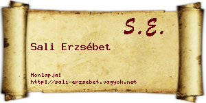 Sali Erzsébet névjegykártya